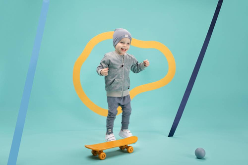 Rozpinana bluza chłopięca Fun Time Pinokio - mięta druk