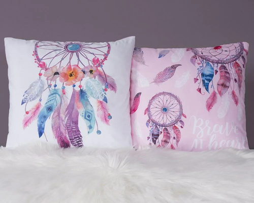 Poszewka dziecięca Łapacz Snów Detexpol różowy