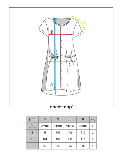 Koszula ciążowa i do karmienia 9445 Doctor Nap - peony