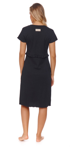 TM.4543 Koszula Nocna ciążowa i do karmienia Doctor Nap - black