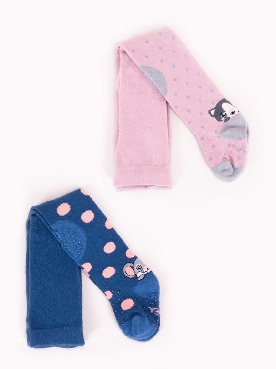 RAB-0025G Rajstopy do raczkowania mix kolor-dziewczynka