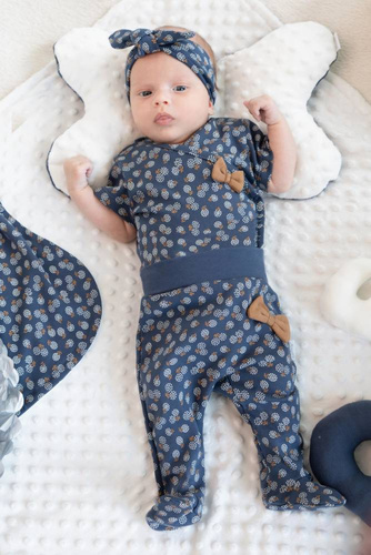 179094 Sonia Body z krótkim rękawem rozpinane Nicol - granat