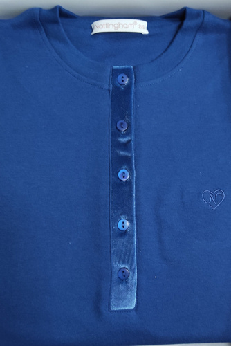 Koszula nocna rozpinana PC38082 Nottingham navy