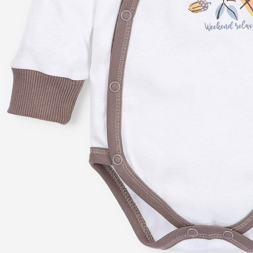Body kopertowe z bawełny organicznej Skarby Jesieni Nini ecru