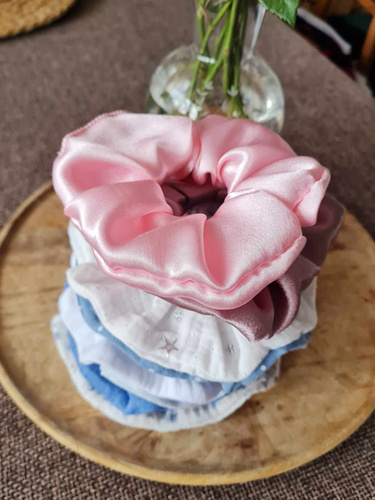 Gumka do włosów GS scrunchie satynowa Marija - choco