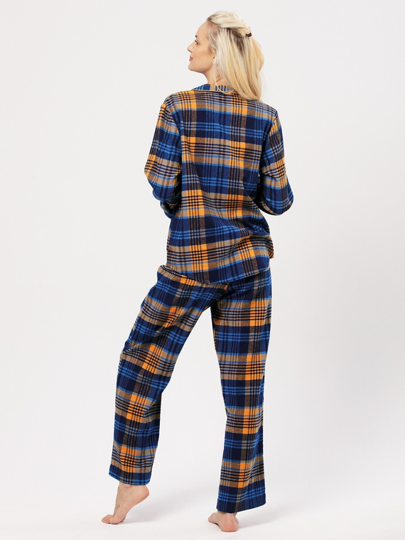 Rozpinana Piżama Damska LNS 481 Key - granatowy