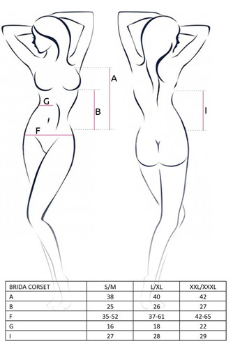 Gorset damski Brida Corset Passion czerwony