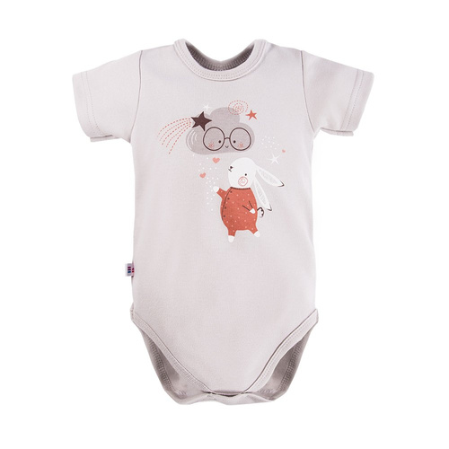 Body z krótkim rękawem Mellow Ewa Klucze - szary