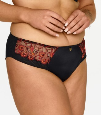 Lupoline 2607 – figi damskie czarne klasyczne z koronką