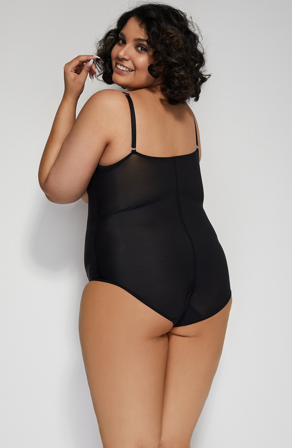 Body modelujące Softly Mitex – korygujące, na ramiączkach, czarny