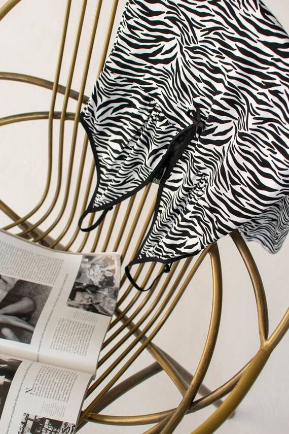 Koszulka nocna 746 Savannah Forex biały-czarny