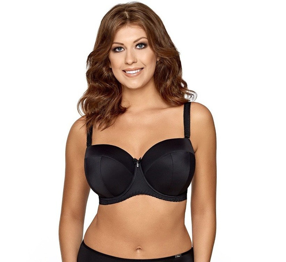 1787 Biustonosz bardotka Ava - czarny