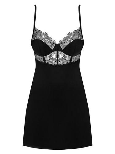Komplet Sharlotte Chemise Obsessive czarny 