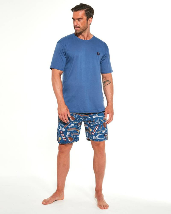 Cornette Piżama męska krótki rękaw, spodenki 326/191 Barber