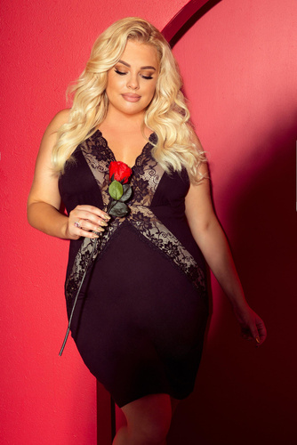 879 Agnes Koszula nocna Forex - czarny