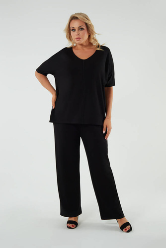 Bluzka z krótkim rękawem Soler Italian Fashion - czarny 