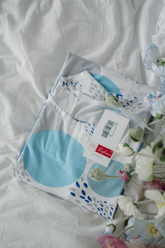 De Lafense 860 Amelia – koszula nocna damska z wiskozy, krótki rękaw