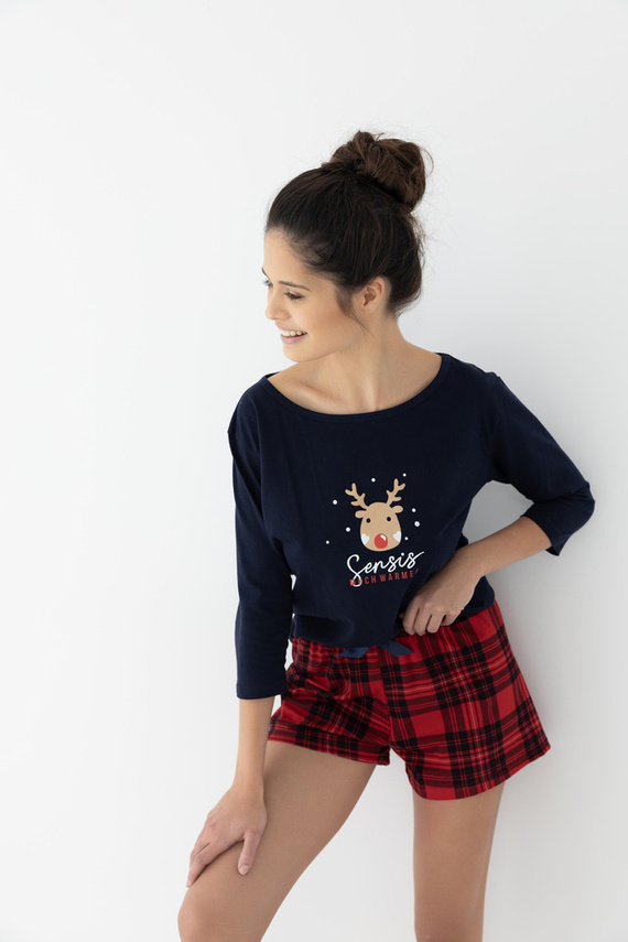 Piżama damska Myrtle Sensis - granatowy