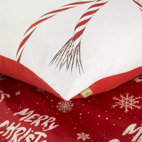 Pościel świąteczna Merry Christmas z mikrowłókna Kevin Eurofirany czerwony 