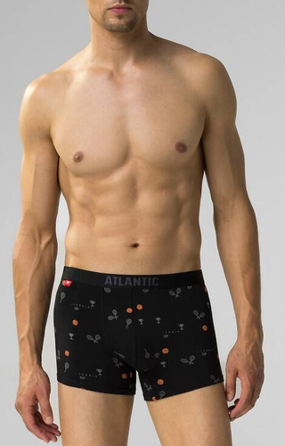 Bokserki męskie 3MH-050 A'3  Atlantic - czarny-grafitowy-niebieski