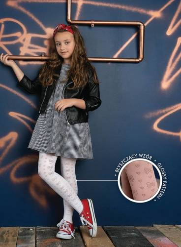 Rajstopy Dziewczęce 2230  Knittex - bianco