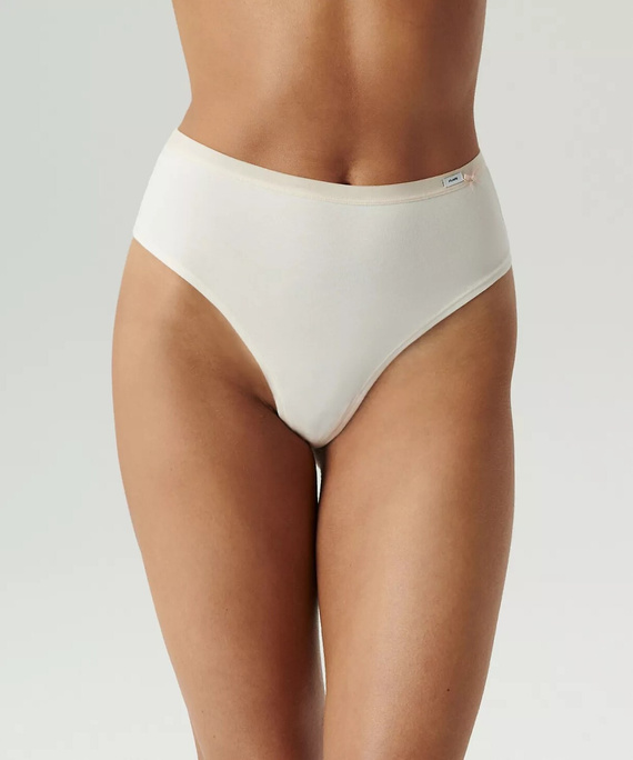 Figi damskie 3CLP-015 High Brazilian Atlantic- ecru-beżowy-beżowy ciemny