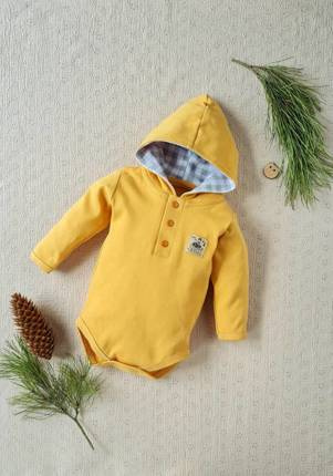 Body z kapturkiem 281K Jack Marija - musztardowy