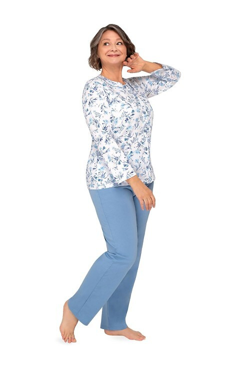 Piżama damska 201 Maria III Martel - 29 ciemny niebieski