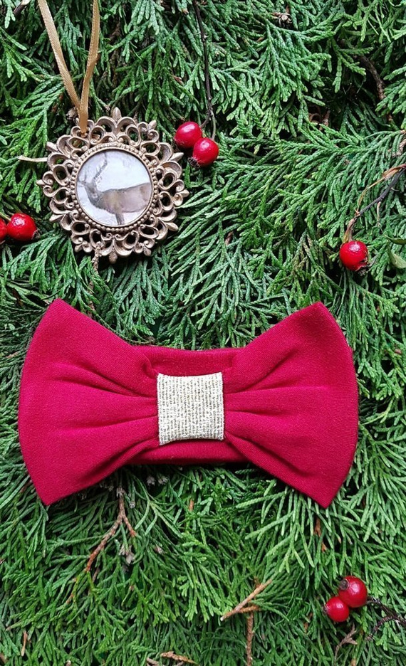 Opaska z dużą kokardą M1716 Merry Cherry Marija - czerwony