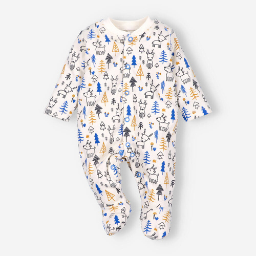 Pajacyk z bawełny organicznej Jelonki Nini druk