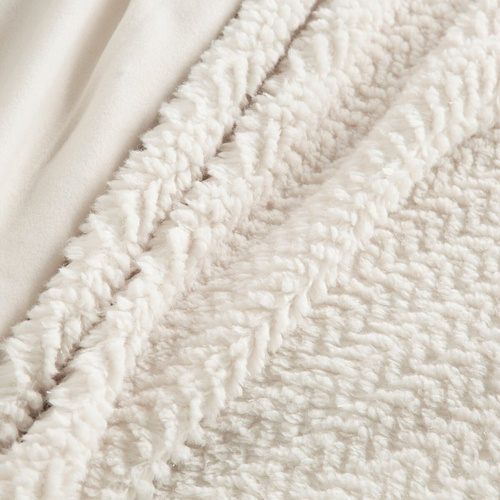 Koc narzuta z mikrofibry Laris Eurofirany kremowy