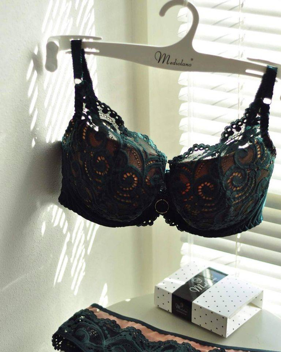 Biustonosz push up 01077 Tango Mediolano zielony