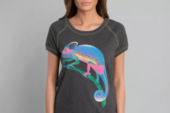 Koszula nocna damska Wolta Italian Fashion- ciemny melanż/zielony