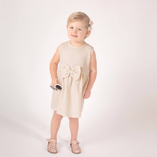 Sukienka muślinowa na ramiączkach 207022 Muślin  Nicol- biała 