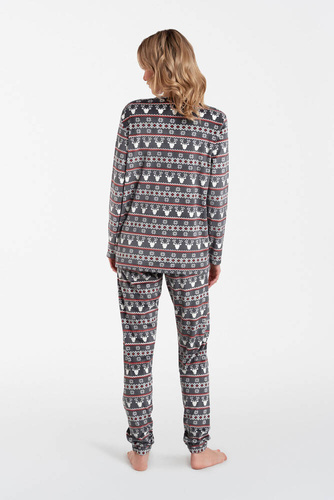 Polarowy Komplet Damski Islandia Italian Fashion - druk grafitowy