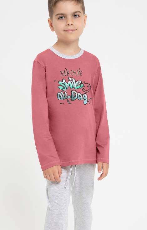 Piżama dla chłopca 3086, 3087 Sammyo Taro - śliwkowa