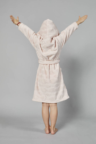 Szlafrok z kapturem Drina Italian Fashion - różowy