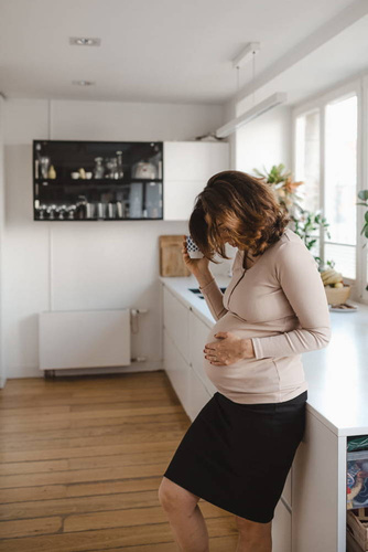 Bluzka ciążowa i do karmienia Tummy Milk&Love beżowy