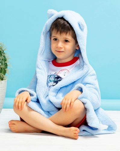 Szlafrok dziecięcy 018 11 "Basic" Nicol - niebieski