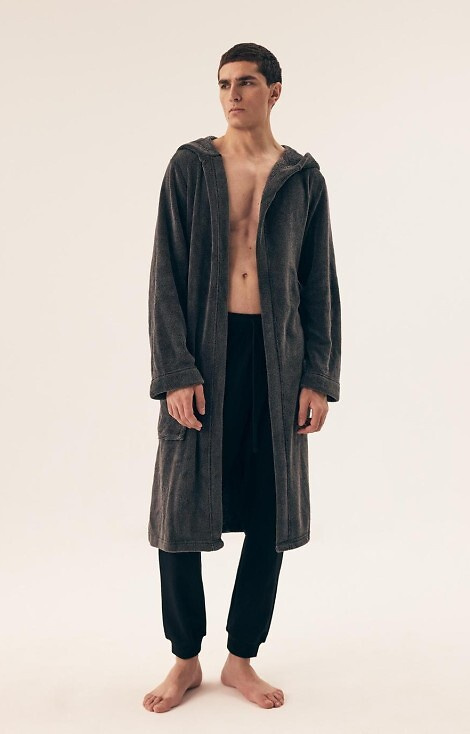 Henderson 43012 Mild – szlafrok męski z kapturem i kieszeniami