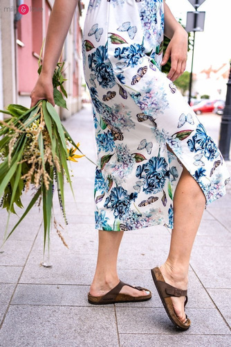 Two Ways LONG Sukienka do karmienia ciążowa krótki rękaw Milk&Love granatowy 