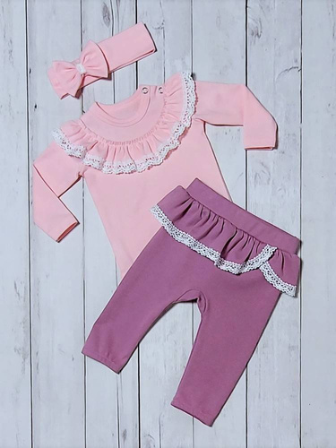 Spodnie niemowlęce Eliza Bambarillo wrzos 