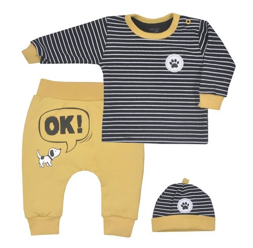 Komplet niemowlęcy 3-częściowy "Piesek" Koala - róż