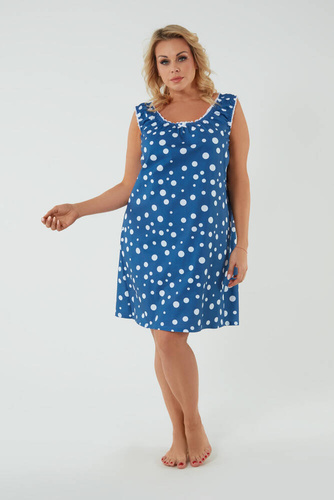 Koszula nocna i do karmienia, szerokie ramiączko Raba Italian Fashion - druk niebieski 