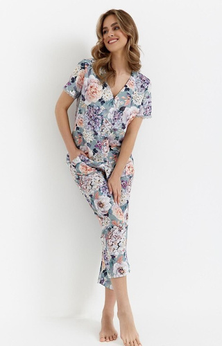 Piżama damska 465 Cana -szałwia