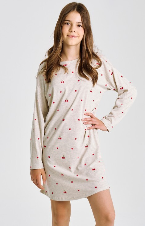 Koszula dziewczęca Taro Adele 3504 – bawełna, nadruk, długi rękaw