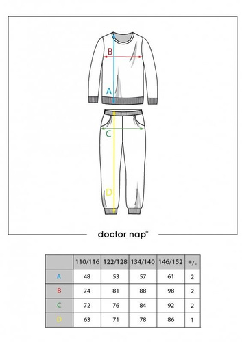 PDB.4167 Piżama dziecięca Doctor Nap - black