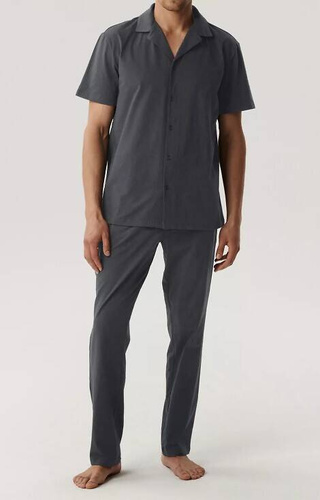 Piżama męska krótki rękaw BNMP-002 Atlantic-ciemny szary