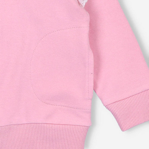 Dziewczęca bluza dresowa bomberka BOB-0005 By o Baby różowy 