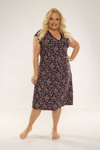 Koszula nocna 466/472 Mia Plus Size Forex - granat